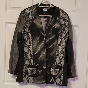 EUC Parsley And Sage Lined Blazer With Patch Pockets